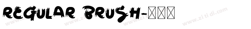 regular brush字体转换